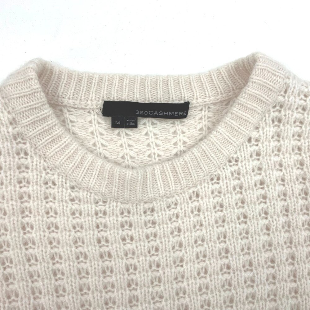 Cashmere Cropped Waffle Knit Sweater from Cashmere 360 Sz M - Picture 5 of 16